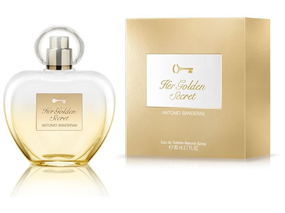 Kit Perfume Antonio Banderas Her Golden Secret - Feminino Eau de Toilette 80ml com Desodorante - 1