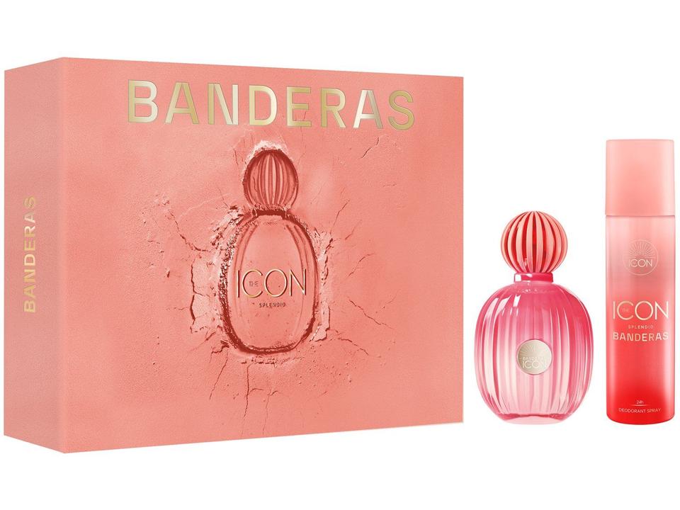 Kit Perfume Feminino Antonio Banderas The Icon Splend Eau de Parfum 100ml com Desodorante Spray 150ml