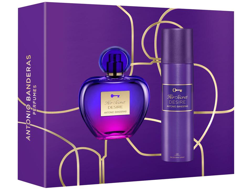 Kit Perfume Feminino Banderas Her Secret Desire - Eau de Toilette 80ml com Desodorante - 5