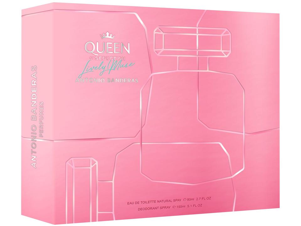 Kit Perfume Feminino Banderas Queen Of Seduction - Lively Muse Eau de Toilette 80ml com Desodorante - 3