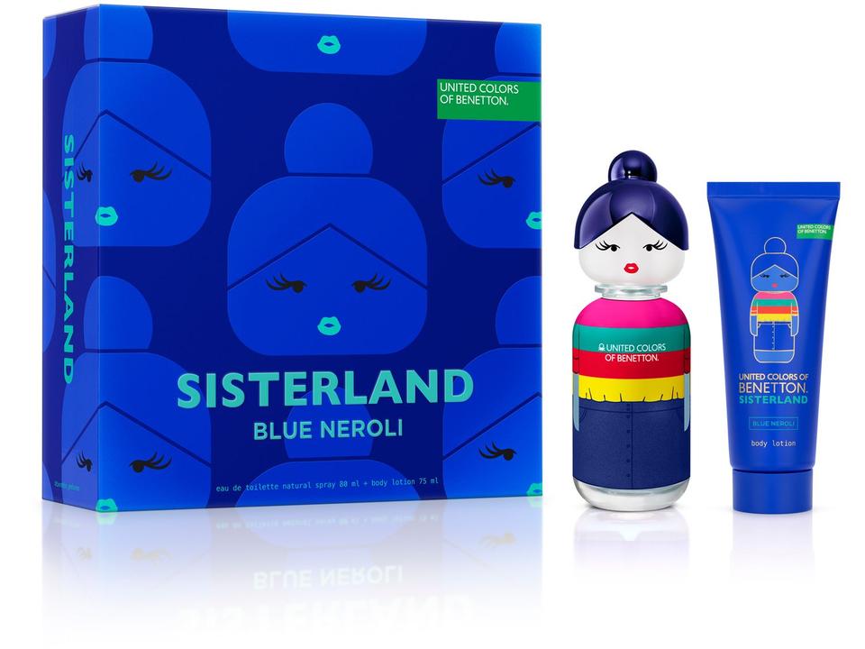 Kit Perfume Feminino Benetton Sisterland Blue Neroli Eau de Toilette 80ml com Body Lotion 75ml - 3