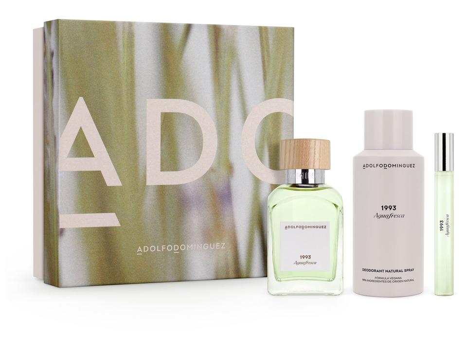 Kit Perfume Masculino Adolfo Dominguez Agua Fresca Eau de Toilette 120ml + Deodorant Spray 150ml + Eau de Toilette Travel Size 10ml - 4