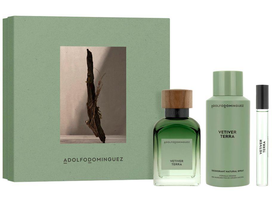 Kit Perfume Masculino Adolfo Dominguez - Vetiver Terra Eau de Parfum