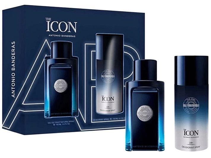 Kit Perfume Masculino Banderas The Icon - Eau de Toilette 100ml com Desodorante