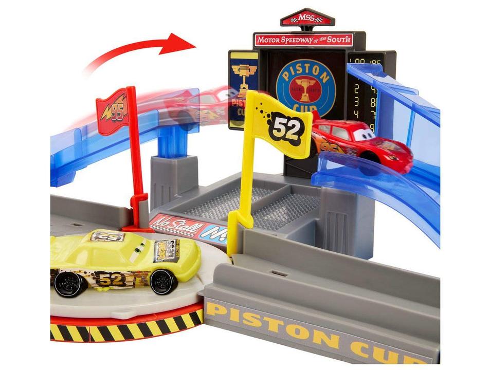 Kit Pista Acrobacias Copa Pistão Carros Disney Pixar Mattel - 6