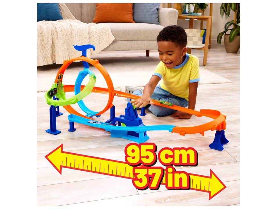 Kit Pista Hot Wheels Action Lança e Bate Mattel - 1