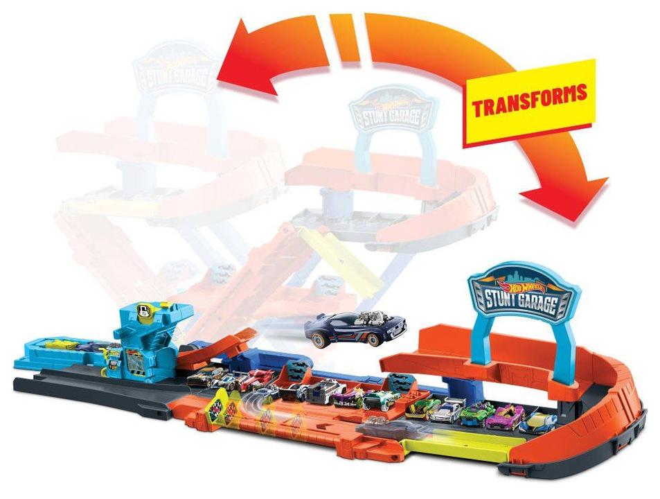 Kit Pista Hot Wheels City Garagem de Acrobacias Mattel - 3