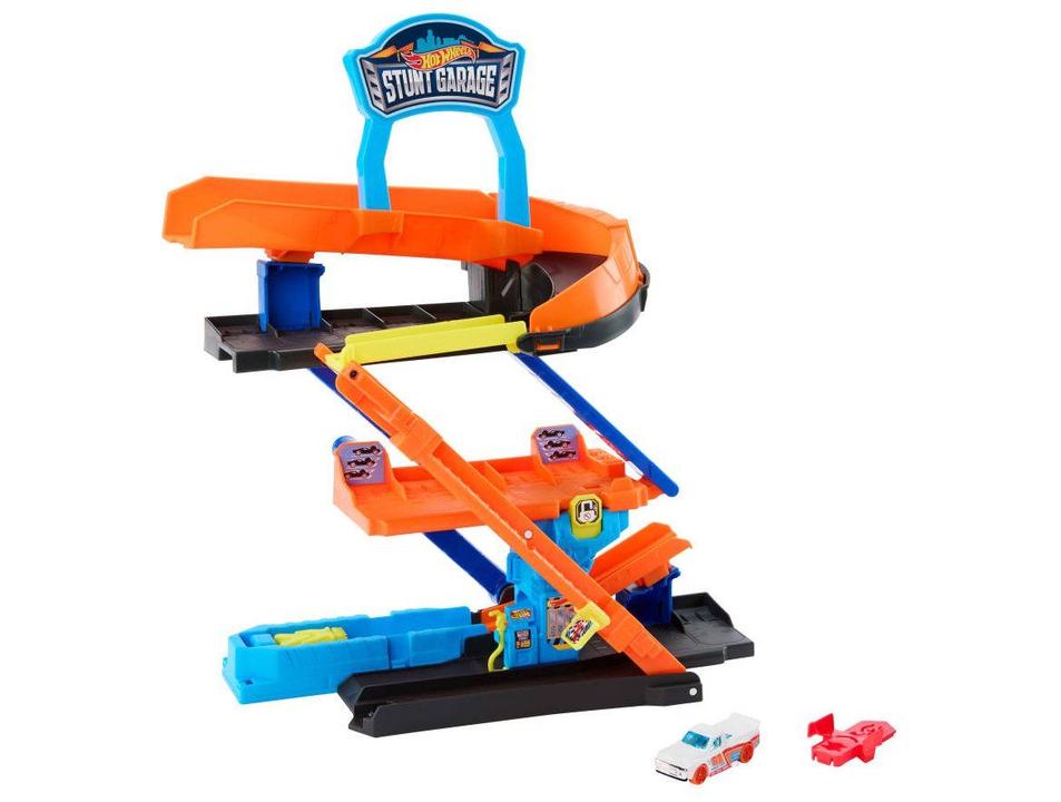 Kit Pista Hot Wheels City Garagem de Acrobacias Mattel - 5