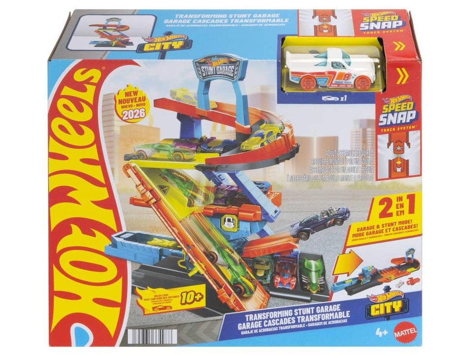 Kit Pista Hot Wheels City Garagem de Acrobacias Mattel - 7
