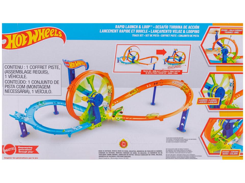 Kit Pista Hot Wheels Turbina de Ação Mattel - 12
