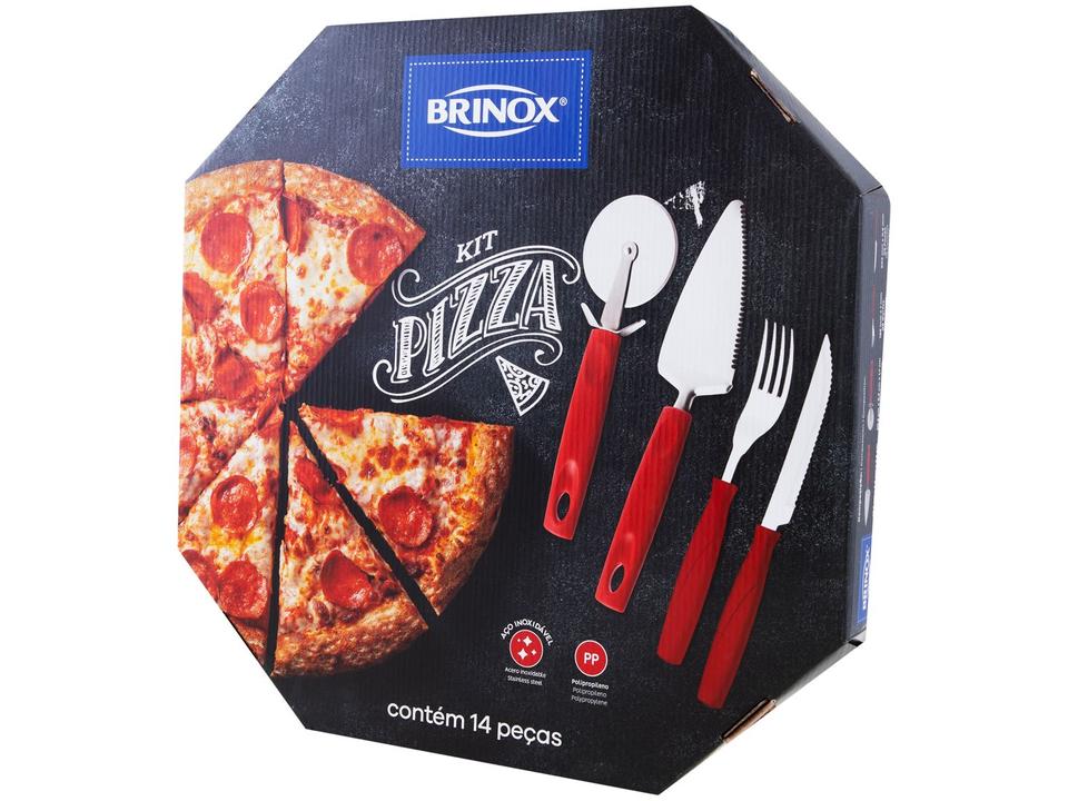 Kit Pizza Brinox Inox 6099/450 14 Peças - 6