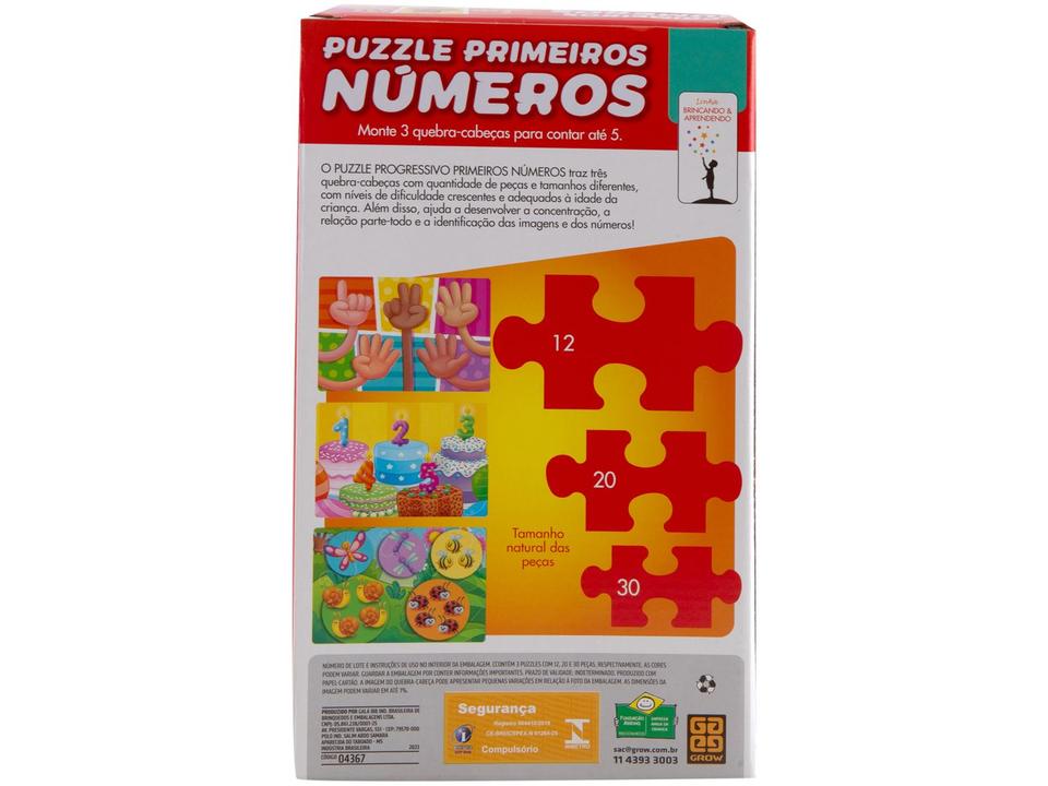 Kit Quebra-cabeça Primeiros Números Grow - 5