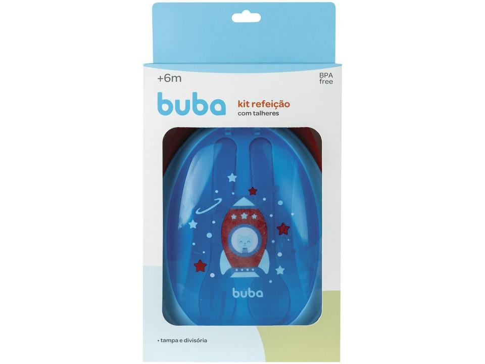 Kit Refeição Infantil Buba Foguete 3 Peças Azul e Vermelho - 7