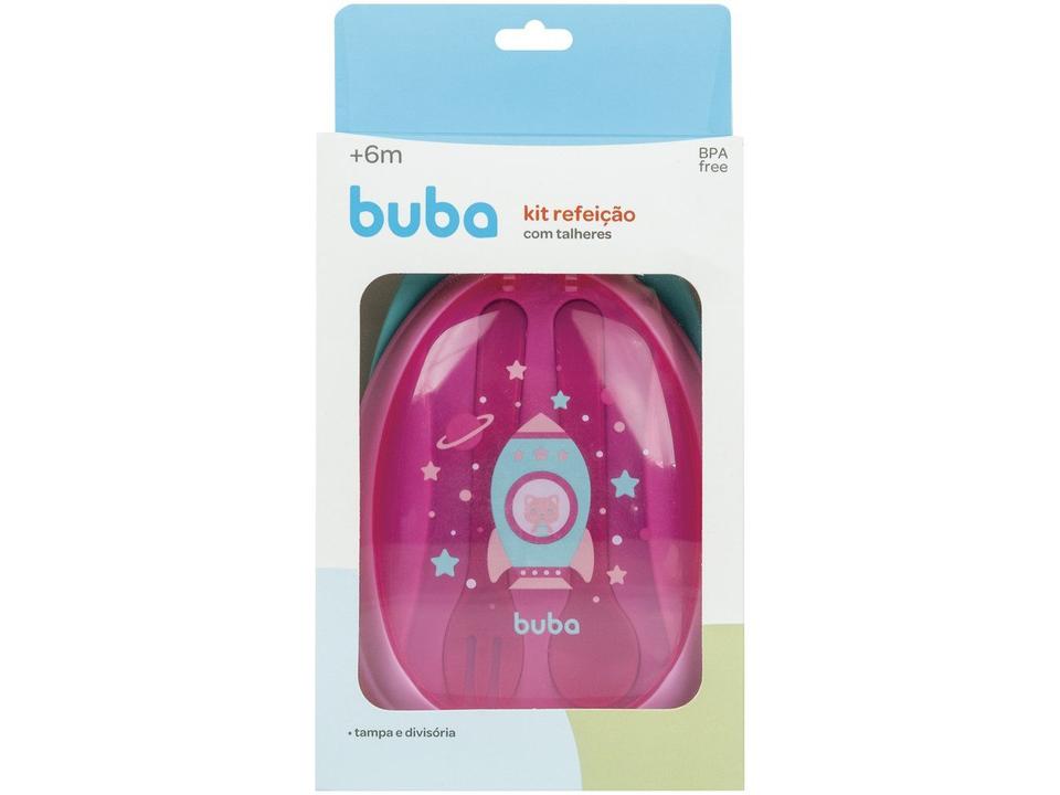 Kit Refeição Infantil Buba Foguete 3 Peças Rosa - 7