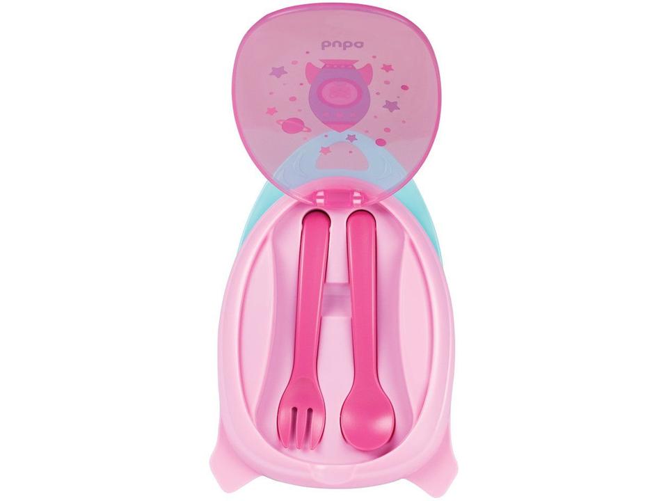 Kit Refeição Infantil Buba Foguete 3 Peças Rosa - 4