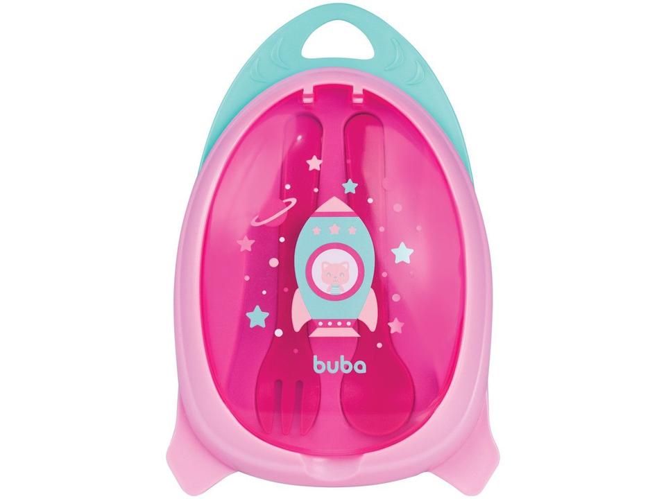 Kit Refeição Infantil Buba Foguete 3 Peças Rosa - 3