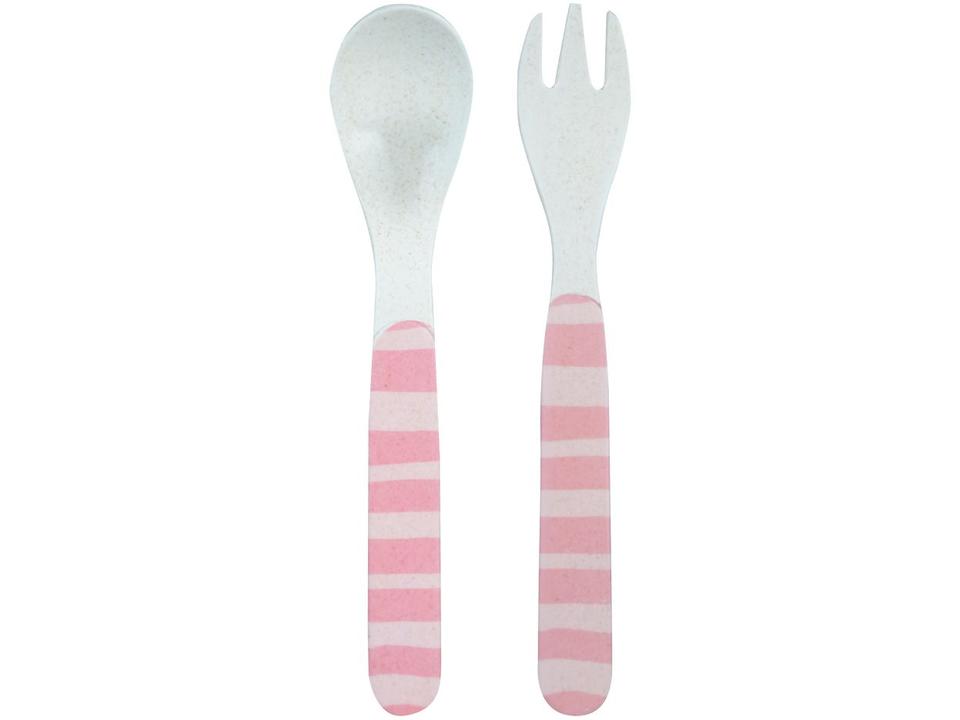 Kit Refeição Infantil Buba Gatinho 4 Peças Rosa - 10