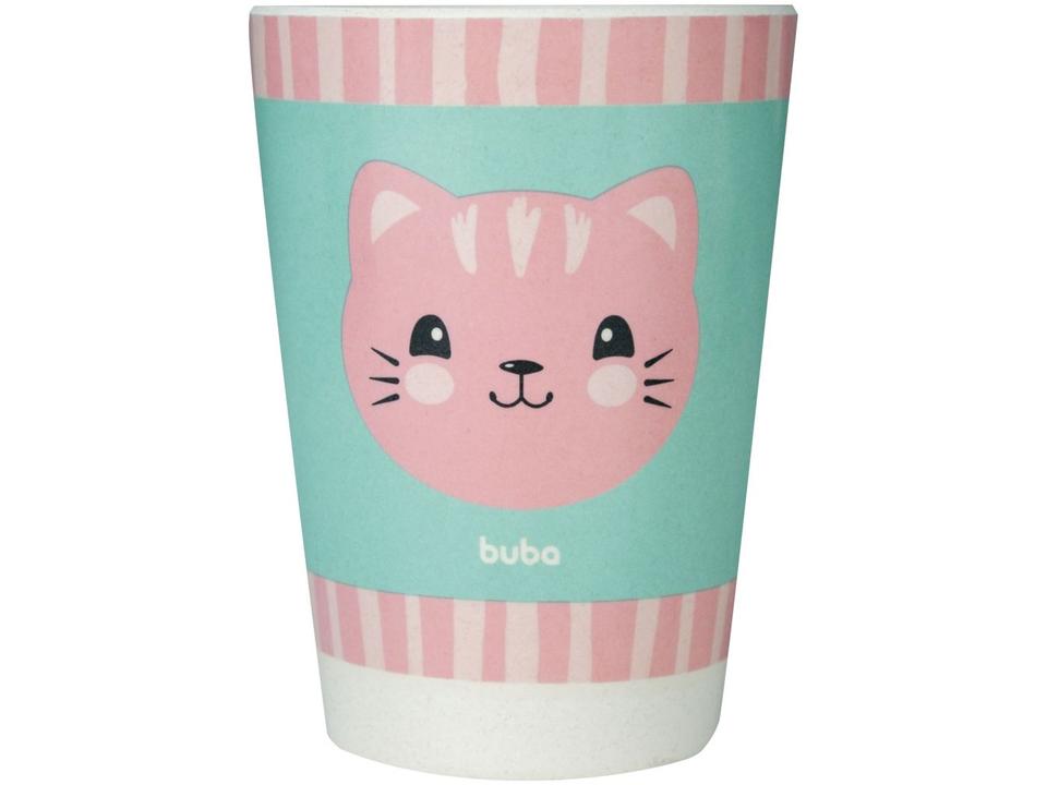 Kit Refeição Infantil Buba Gatinho 4 Peças Rosa - 9