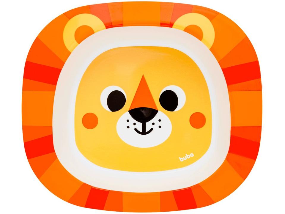 Kit Refeição Infantil Buba Zoo Leão 3 Peças Laranja - 3