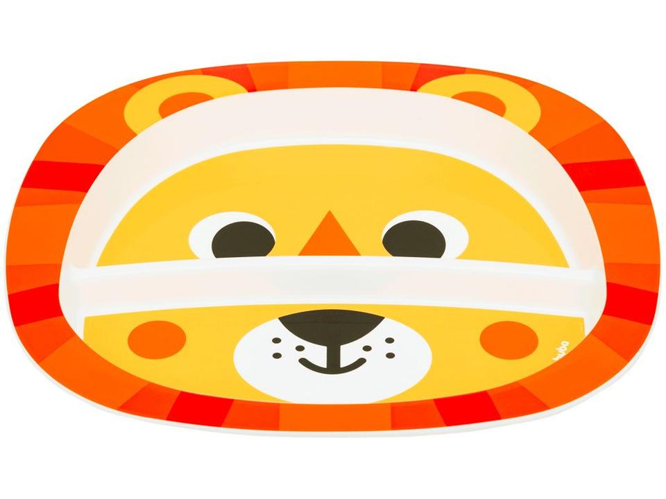 Kit Refeição Infantil Buba Zoo Leão 3 Peças Laranja - 4