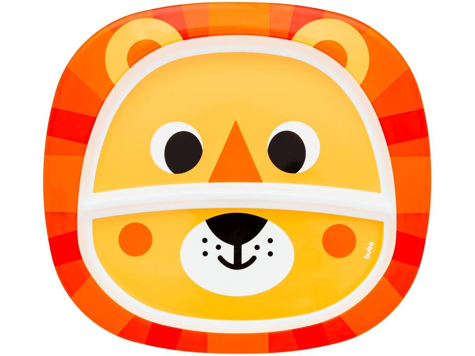 Kit Refeição Infantil Buba Zoo Leão 3 Peças Laranja - 2