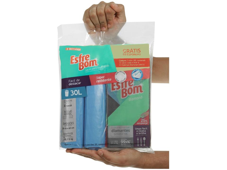 Kit Saco de Lixo com Esponja EsfreBom - 3