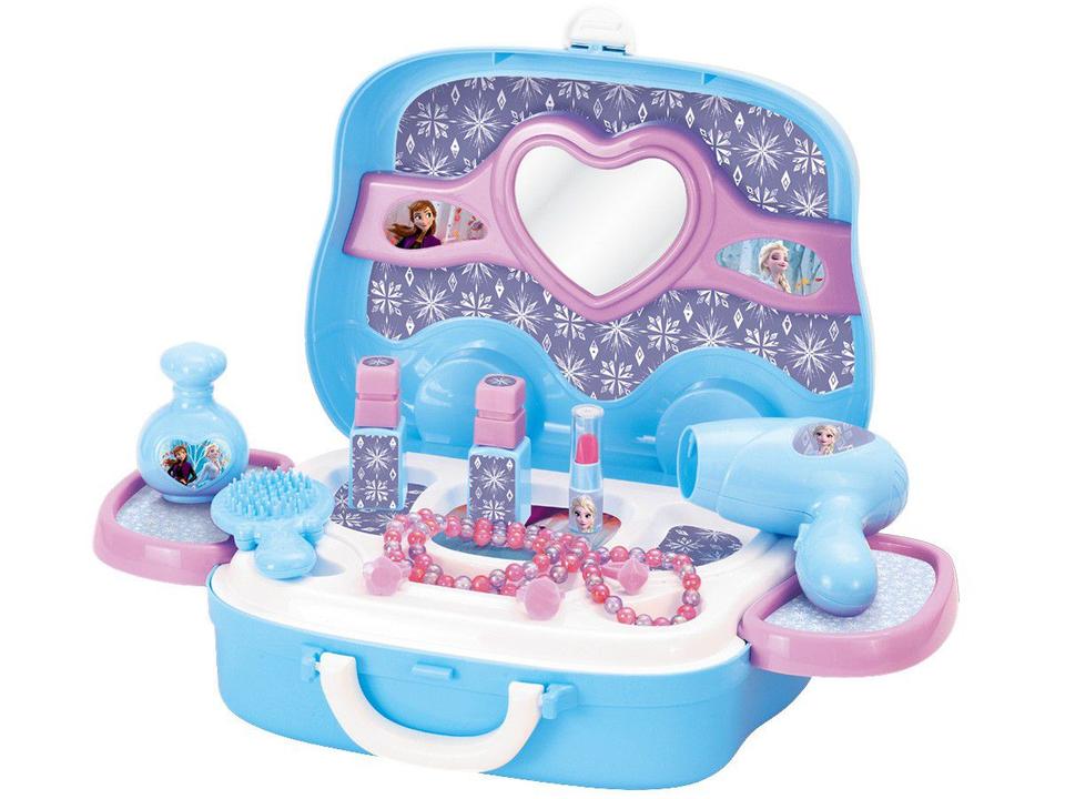 Kit Salão de Beleza de Brinquedo Disney Frozen - Maleta Beleza com Acessórios Fun 12 Peças