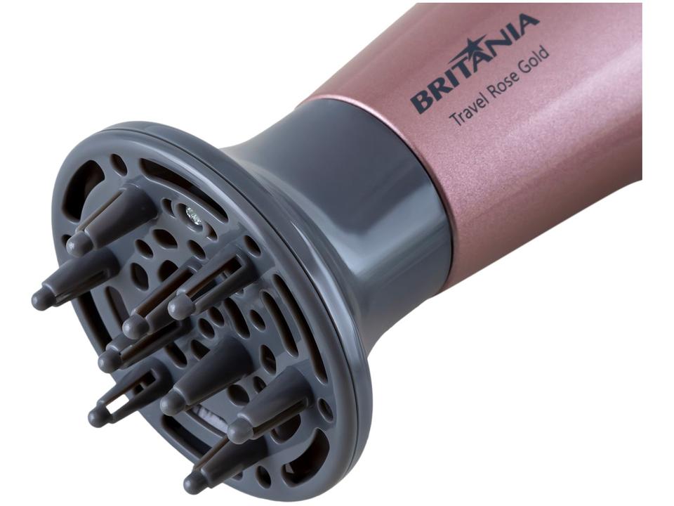 Kit Secador e Chapinha Britânia Travel Rose Gold - 5