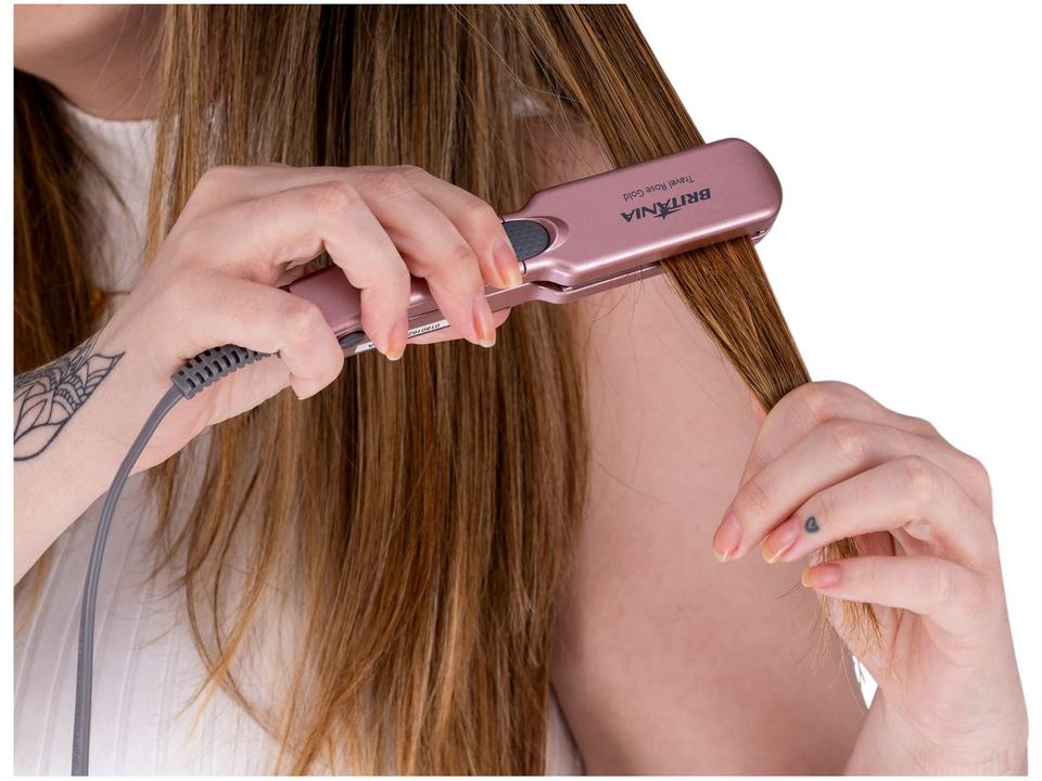 Kit Secador e Chapinha Britânia Travel Rose Gold - 19
