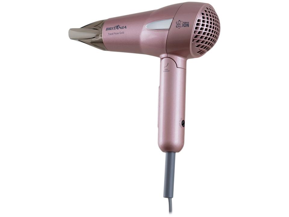 Kit Secador e Chapinha Britânia Travel Rose Gold - 2