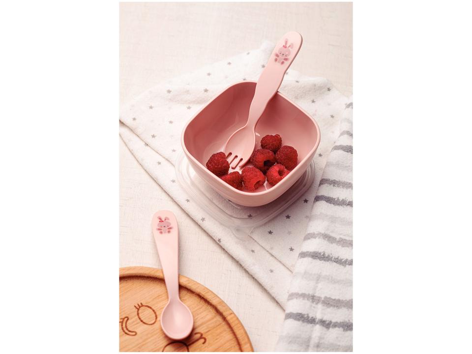 Kit Talher Infantil Tramontina Coelho Le Petit Rosa 3 Peças - 1