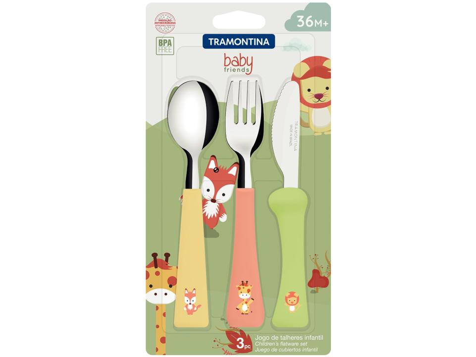 Kit Talher Infantil Tramontina Girafa, Raposa e Leão - 3