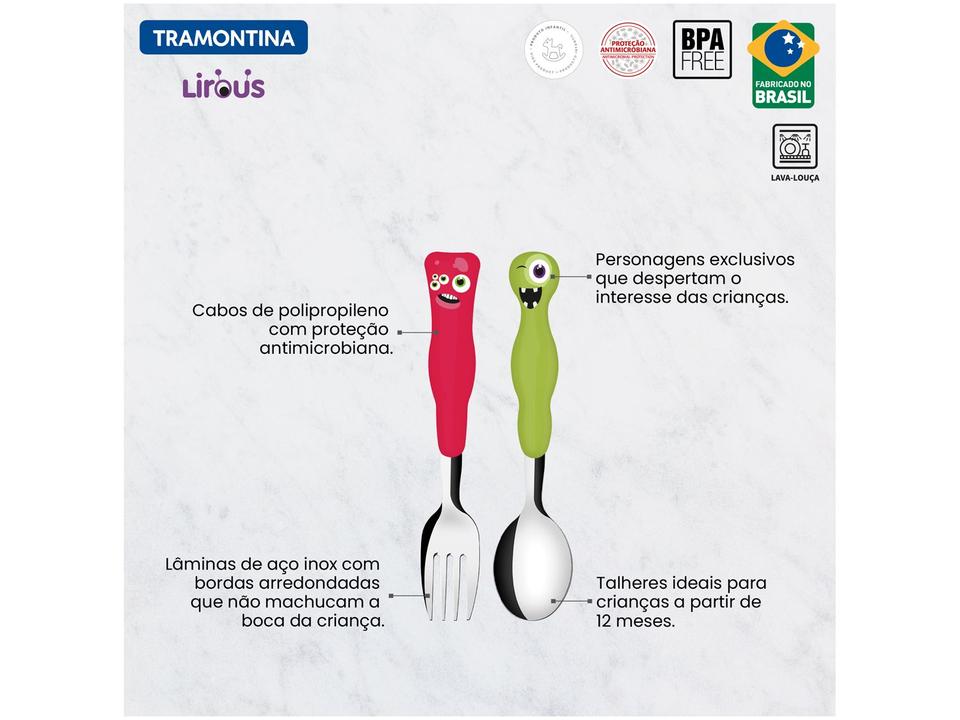 Kit Talher Infantil Tramontina Lirous Colorido - 3