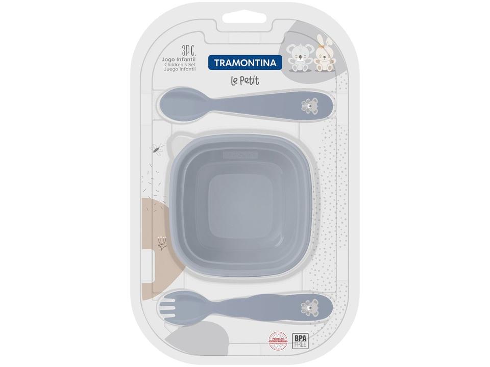 Kit Talher Infantil Tramontina Urso Le Petit Cinza 3 Peças - 2