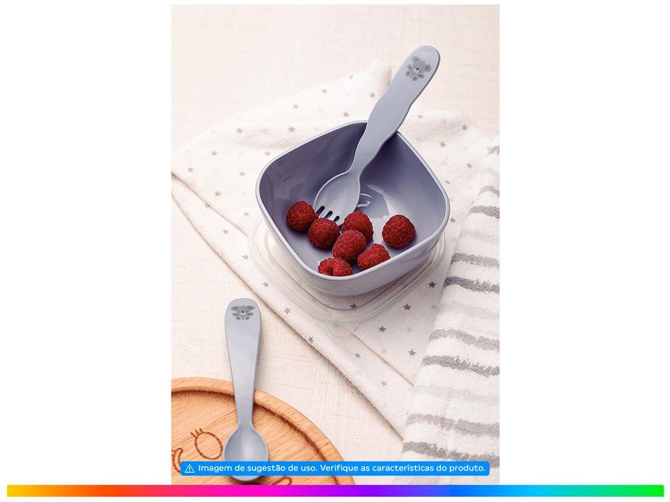 Kit Talher Infantil Tramontina Urso Le Petit Cinza 3 Peças - 1