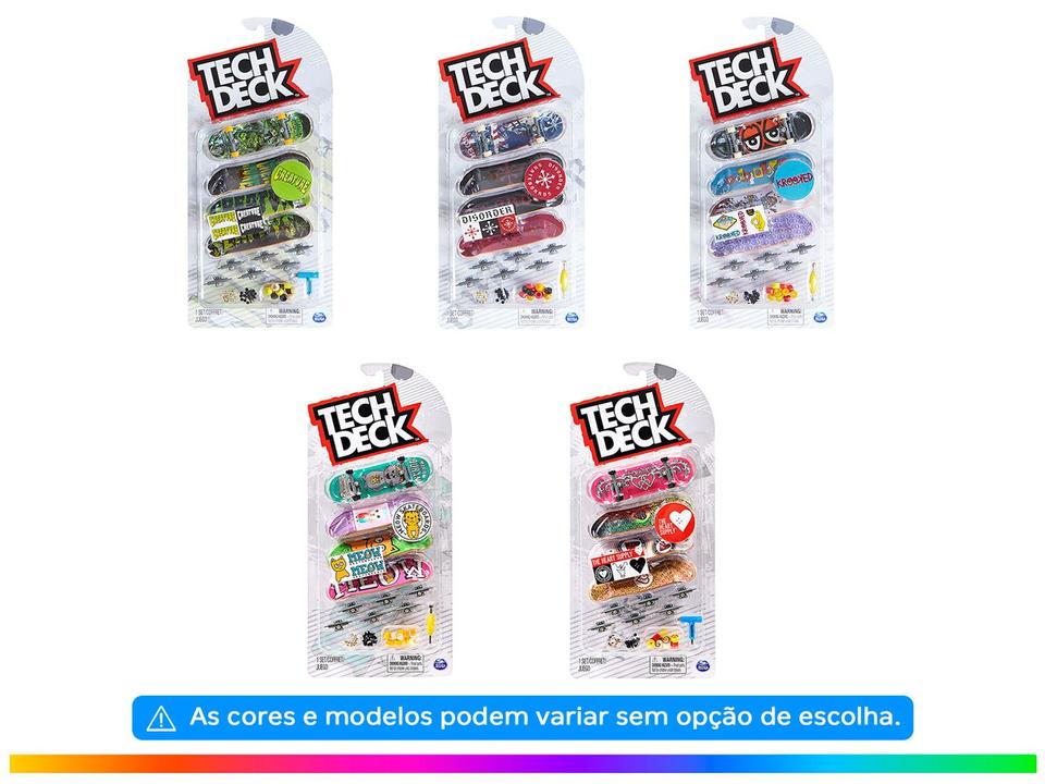 Kit Tech Deck Skate de Dedo com 4 Unidades - 1