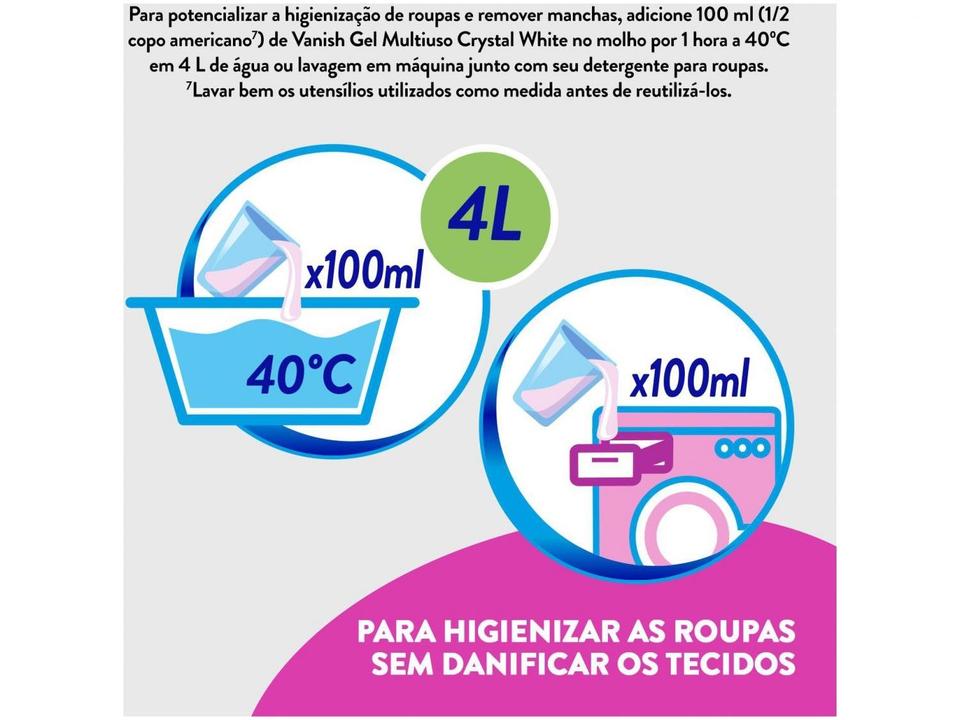 Kit Tira Manchas Vanish 1,5L Cada para Roupas - 4