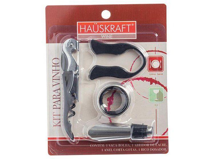 Kit Vinho Inox Hauskraft 4 Peças - 1