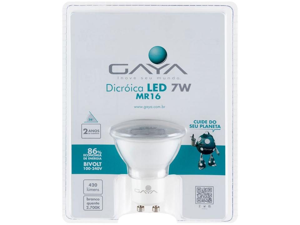 Lâmpada de LED Dicróica GU10 Gaya Amarela 7W - 4