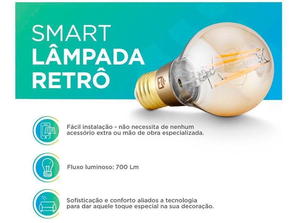 Lâmpada Inteligente Positivo Wi-Fi E27 7W Retrô - 7