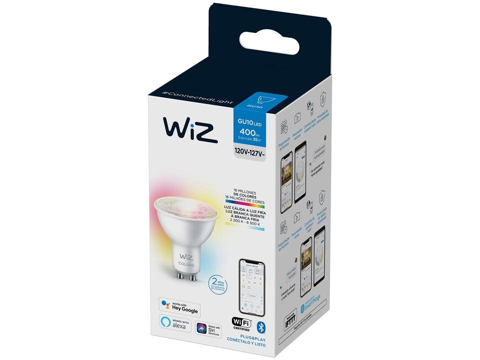 Lâmpada Inteligente WIZ GU10 RGB 4,8W - 929002447212 - 110 V - 1
