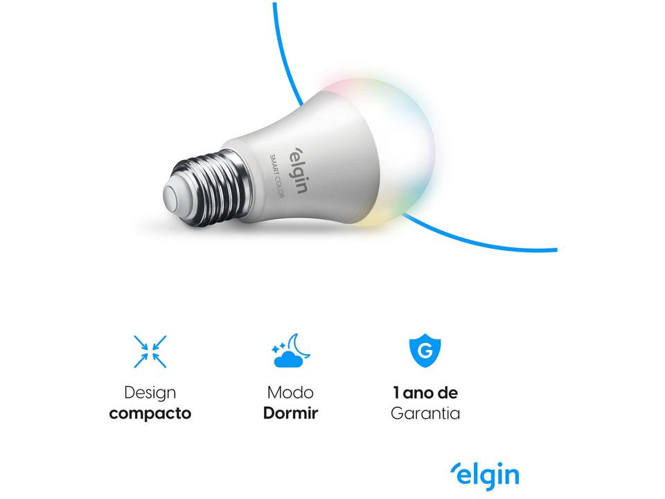 Lâmpada Smart Wi-Fi Elgin Smart Color Bulbo LED - 7