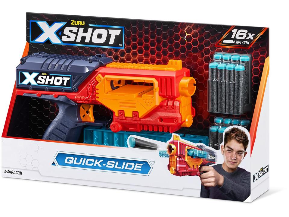 Lançador de Dardos X-Shot Red Quick Slide - 4