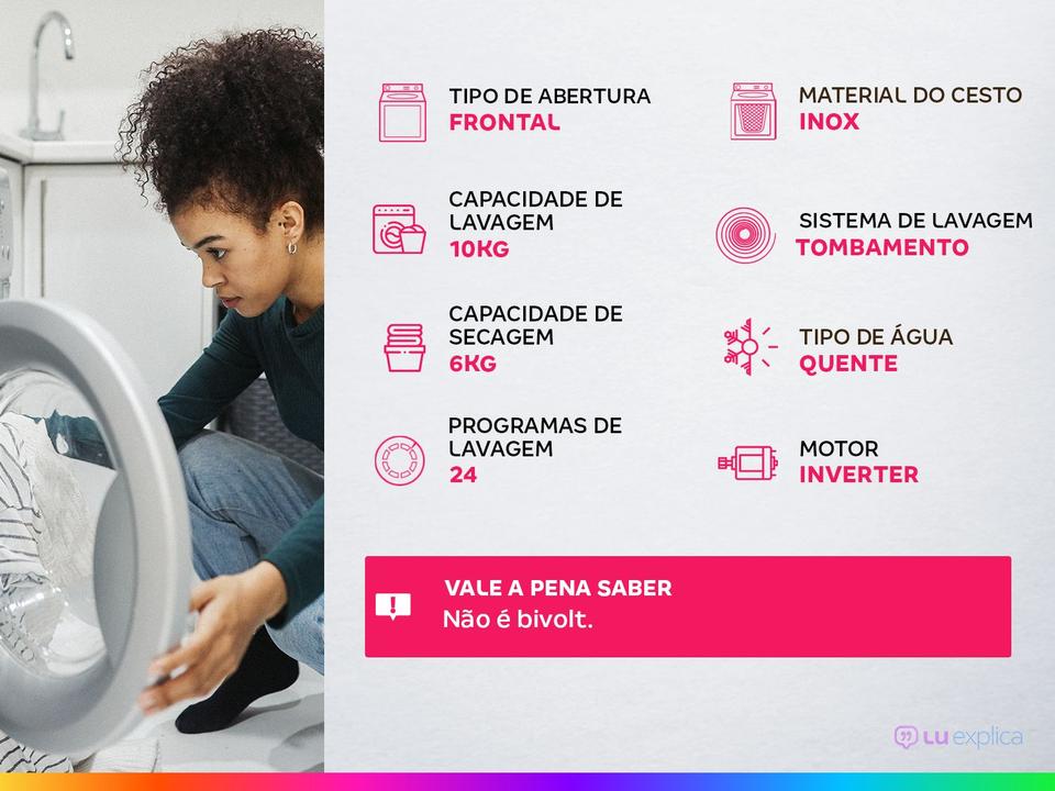 Lava e Seca Brastemp 10kg BNC10AB Inverter - 1