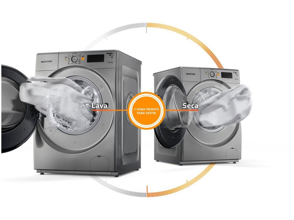 Lava e Seca Brastemp 10kg BNQ10AS Inverter - 14 Programas de Lavagem Prata - 13