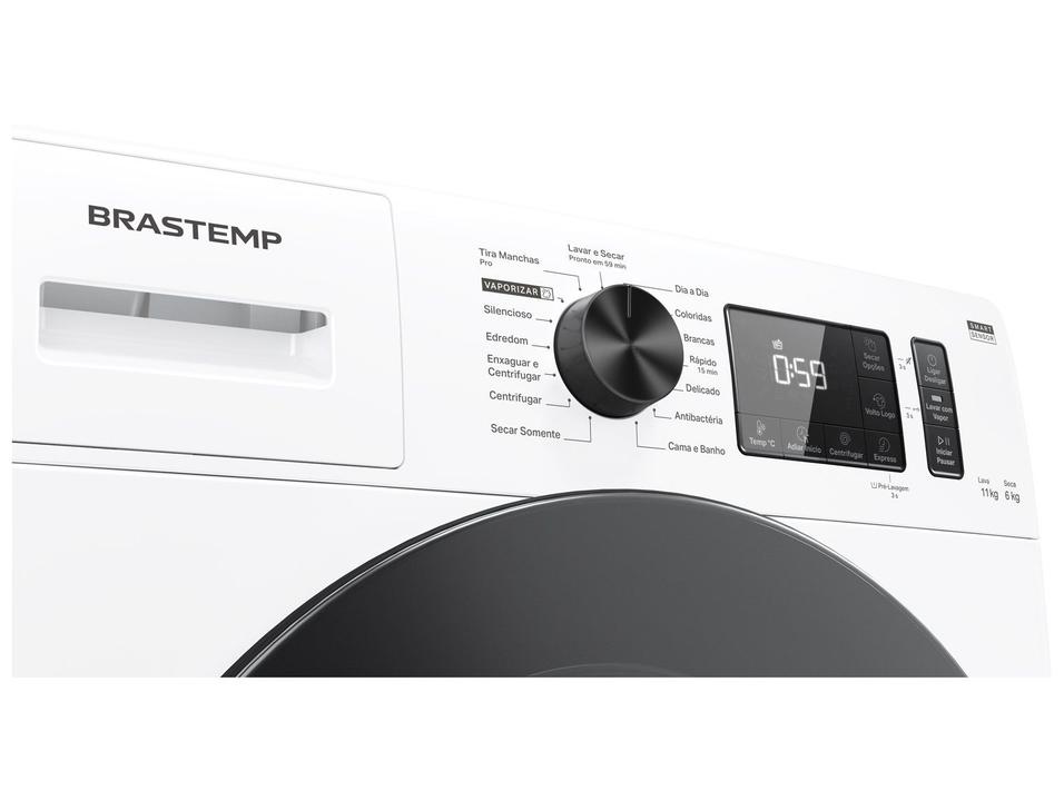 Lava e Seca Brastemp 11kg BNO11AB Inverter  Água Quente e Fria Branca - 9