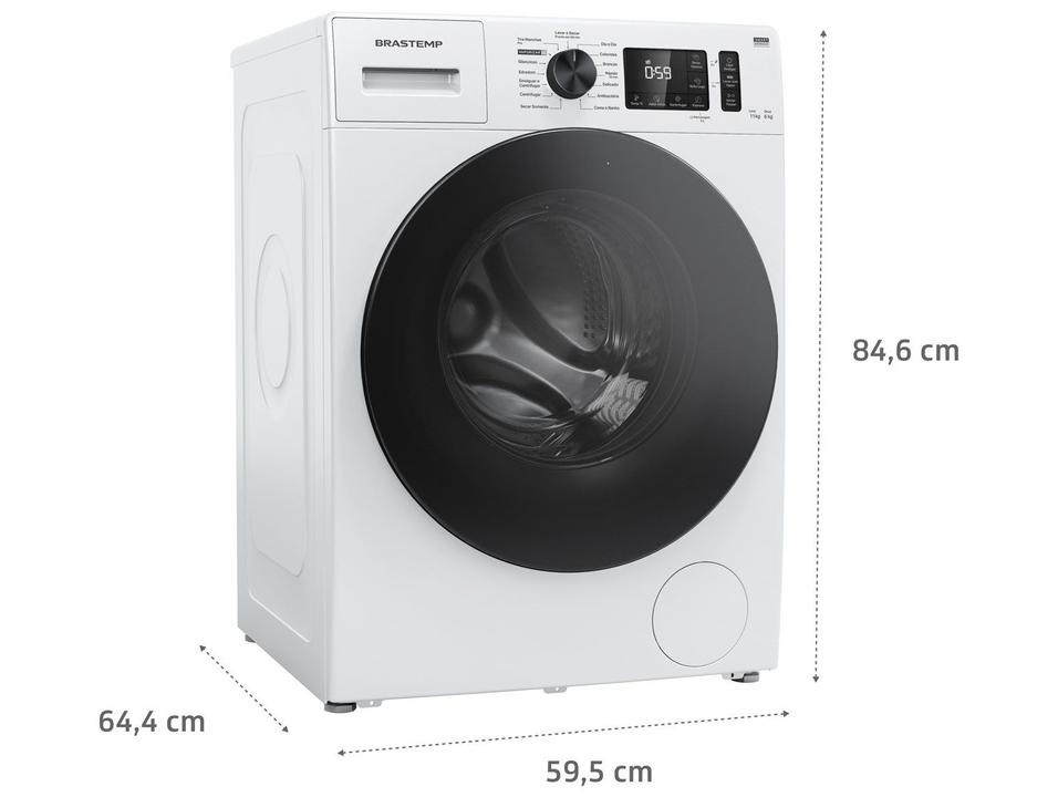 Lava e Seca Brastemp 11kg BNO11AB Inverter  Água Quente e Fria Branca - 13