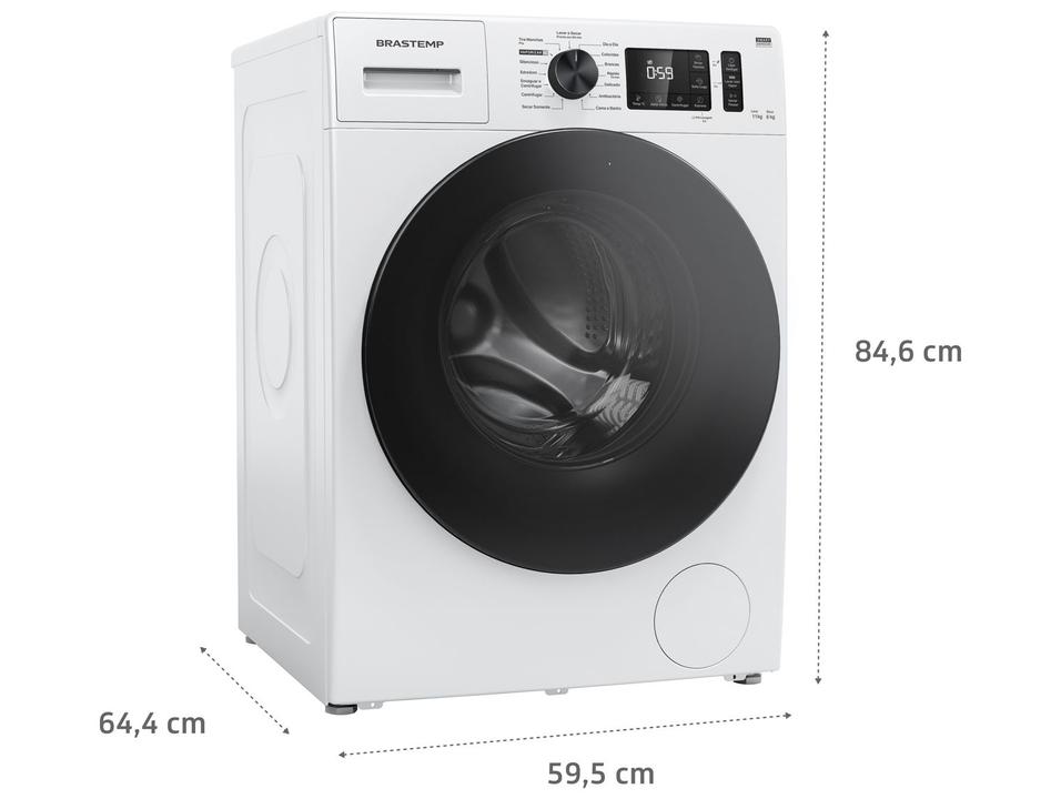 Lava e Seca Brastemp 11kg BNO11AB Inverter  Água Quente e Fria Branca - 13