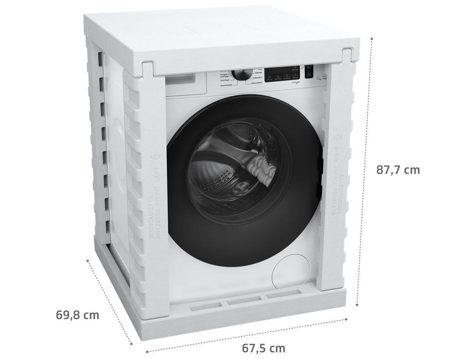 Lava e Seca Brastemp 11kg BNO11AB Inverter  Água Quente e Fria Branca - 14