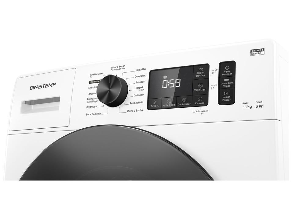 Lava e Seca Brastemp 11kg BNO11AB Inverter  Água Quente e Fria Branca - 8
